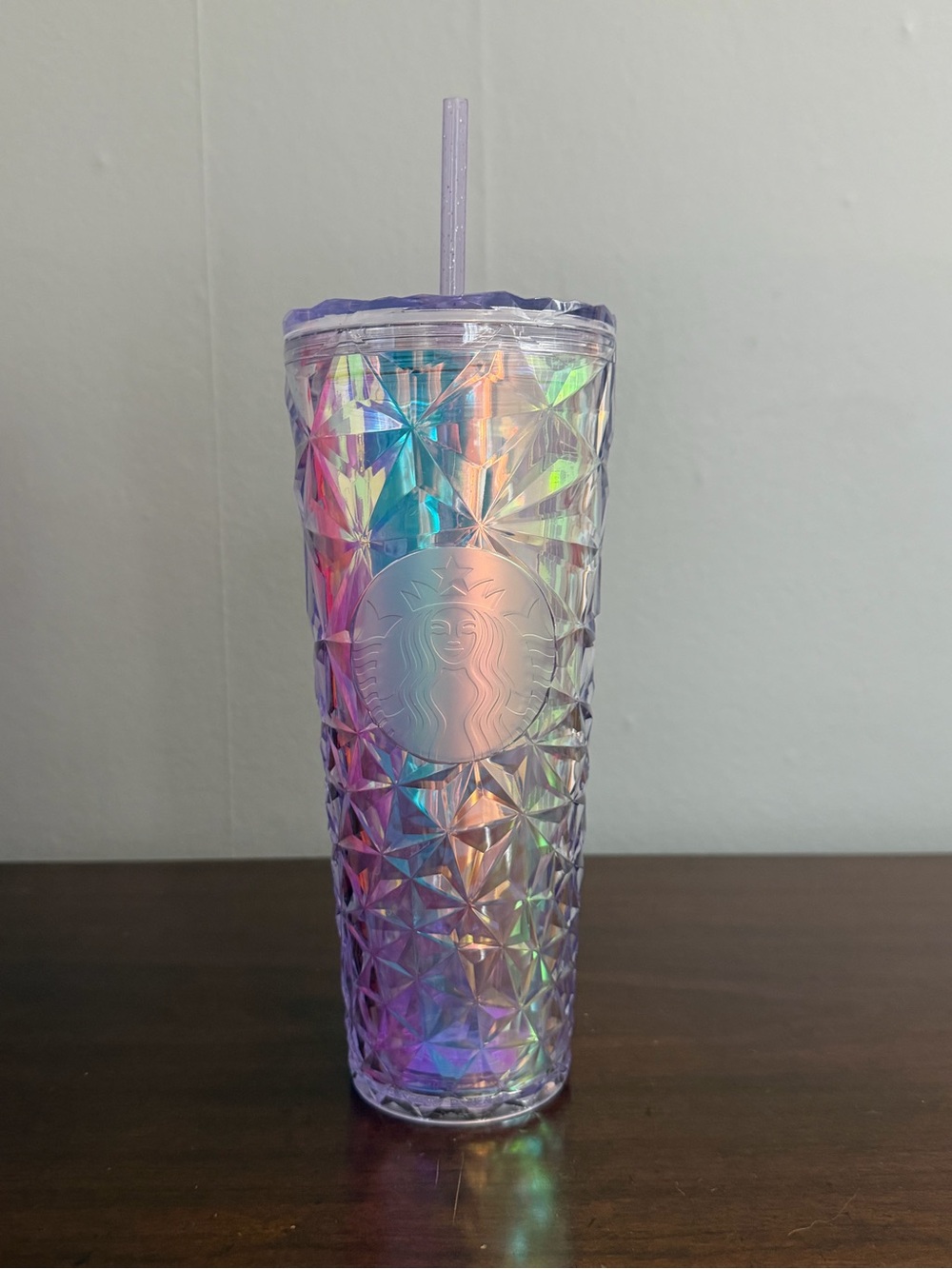 24oz Starbucks Iridescent Prism Tumbler - Lavender Holographic
